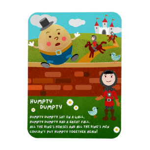 Imán de la rima infantil Humpty Dumpty