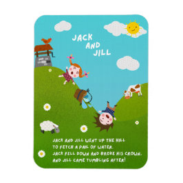 Imán de la rima infantil Jack y Jill