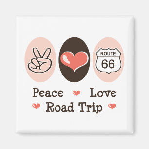 Imán de la ruta 66 del viaje por carretera del