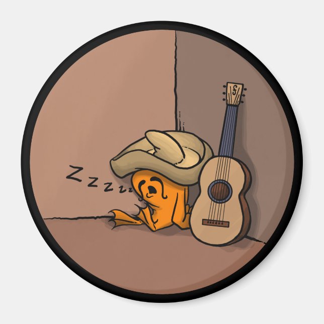 Imán de la Siesta de la Rana Frijole (Frente)
