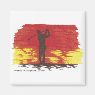 Imán de la silueta del golfista