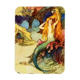 Imán de la sirena del vintage