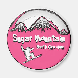 Imán de la snowboard de Carolina del Norte de la