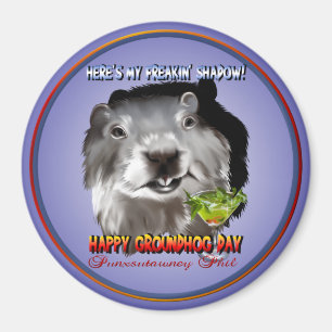 Imán de la sombra de Punxsutawney Phil