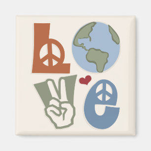 Imán de la tierra del amor de la paz