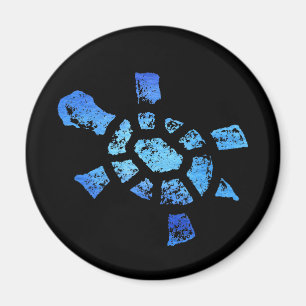 Imán de la tortuga del agua azul