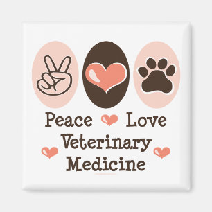 Imán de la veterinaría del amor de la paz