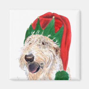 Imán de Labradoodle del ayudante de Santas