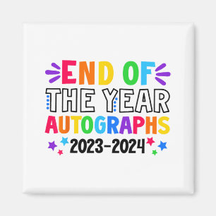 Imán De Las Autografías Del Año 2023-2024 Último Día De