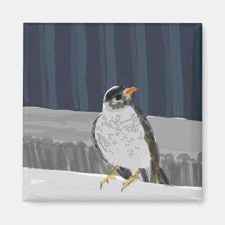 Imán de las aves en un tren