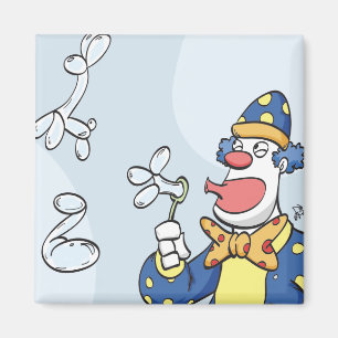 Imán de las burbujas del payaso que sopla