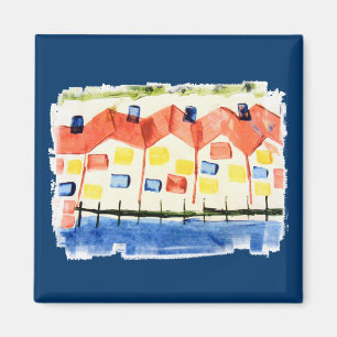 Imán de las casas de playa de la isla del delfín
