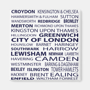 Imán de las ciudades de Londres (blanco)