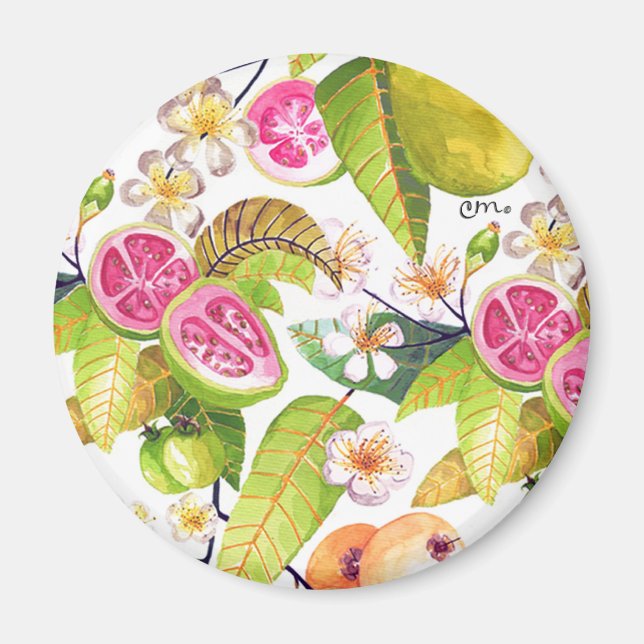 Imán de las flores de guayaba (Frente)