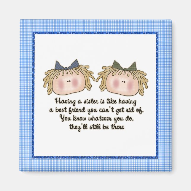 Imán de las hermanas rubias (Frente)