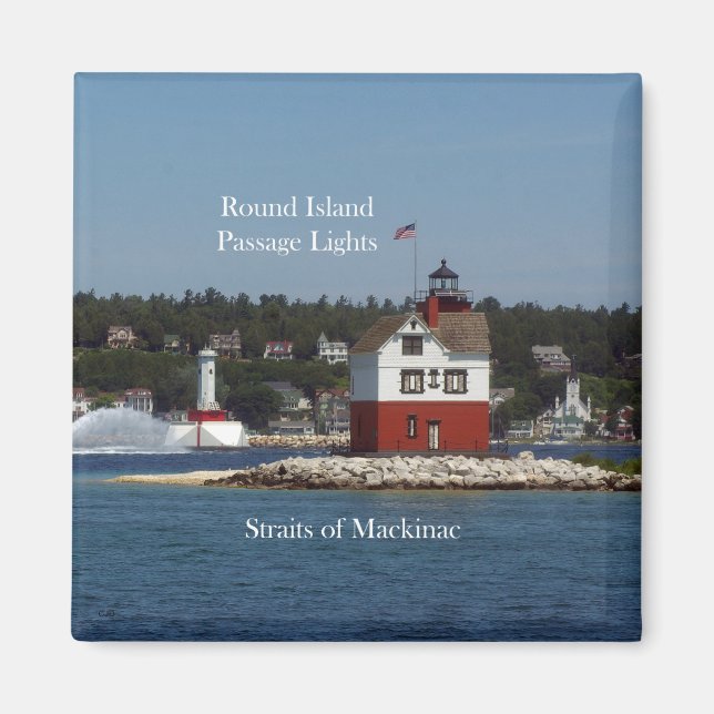 Imán de las luces de paso de la isla redonda (Frente)