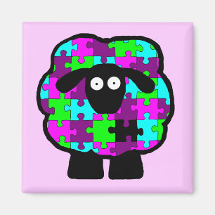 Imán de las ovejas de la conciencia del autismo