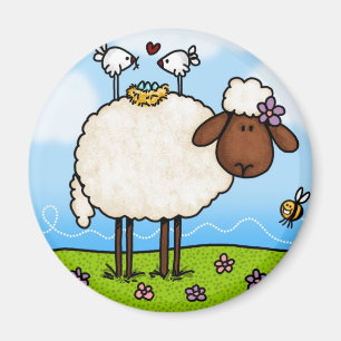 imán de las ovejas de la primavera