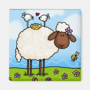 imán de las ovejas de la primavera