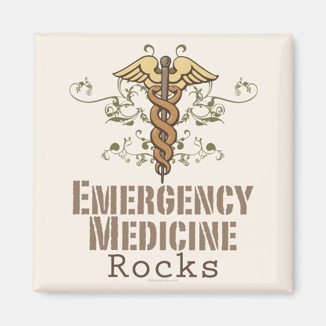 Imán de las Rocas de Medicina de Emergencia (Frente)