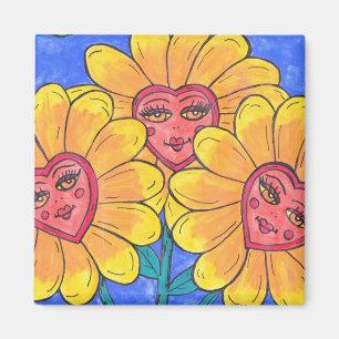 Imán de las señoras de la flor