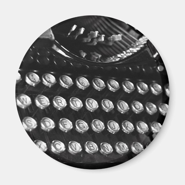 Imán de las teclas de máquina de escribir antiguas (Frente)