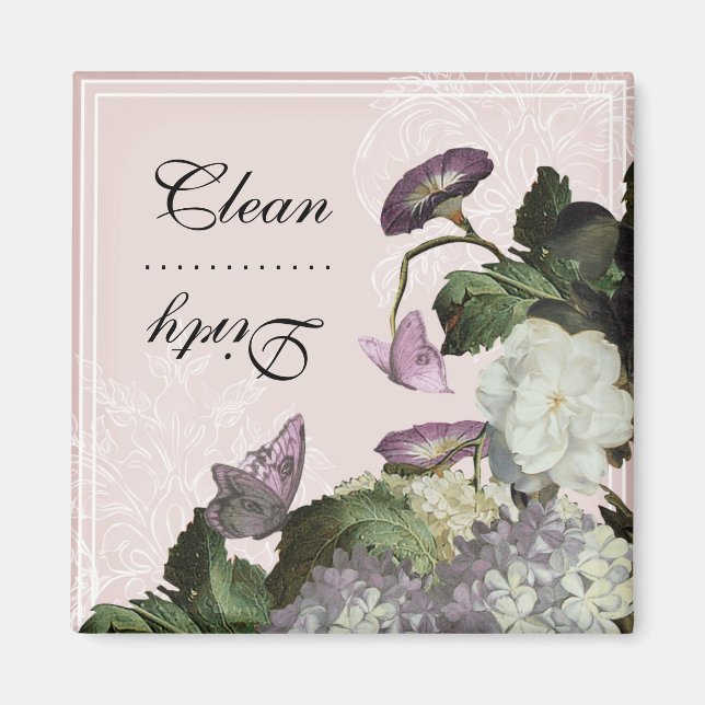 Imán de lavaplatos sucios limpios de gloria matuti (Frente)