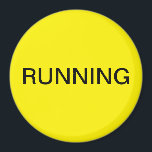 Imán de lavavajillas amarillo mínimo en funcionami<br><div class="desc">Mínimo "corriendo" imán de cocina para lavavajillas con fondo amarillo que le ayuda con la organización de la cocina. Personalizar con su texto.</div>