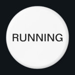 Imán de lavavajillas blanco mínimo en funcionamien<br><div class="desc">Mínimo "corriendo" imán de cocina para lavavajillas con un sencillo fondo blanco que le ayudará con la organización de la cocina. Personalizar con su texto.</div>