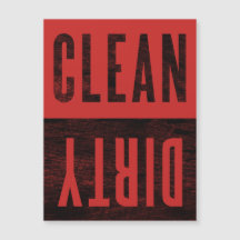 Imán de lavavajillas con estilo de letra en reliev