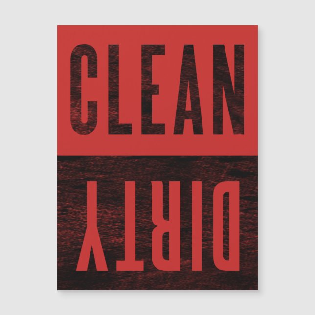 Imán de lavavajillas con estilo de letra en reliev (Anverso)