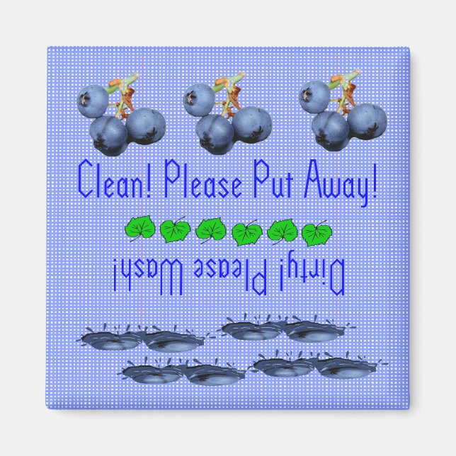 Imán de lavavajillas de arándanos (Frente)