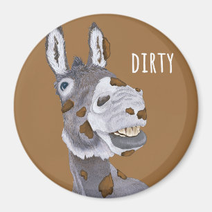 Imán de lavavajillas de burro sucio