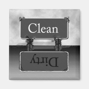 Imán de lavavajillas de suciedad gris de semitono