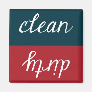 Imán de lavavajillas limpio o sucio