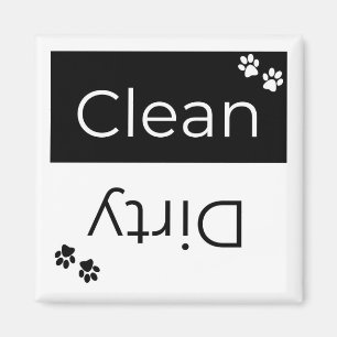 Imán de lavavajillas limpio o sucio: Huellas