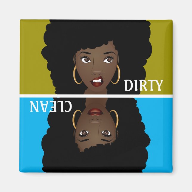 Imán de lavavajillas limpio/sucio (Frente)