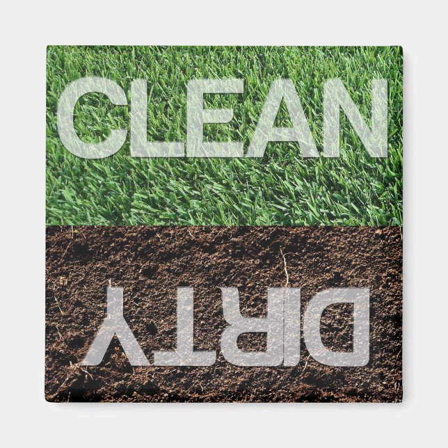 Imán de lavavajillas limpio/sucio (Frente)