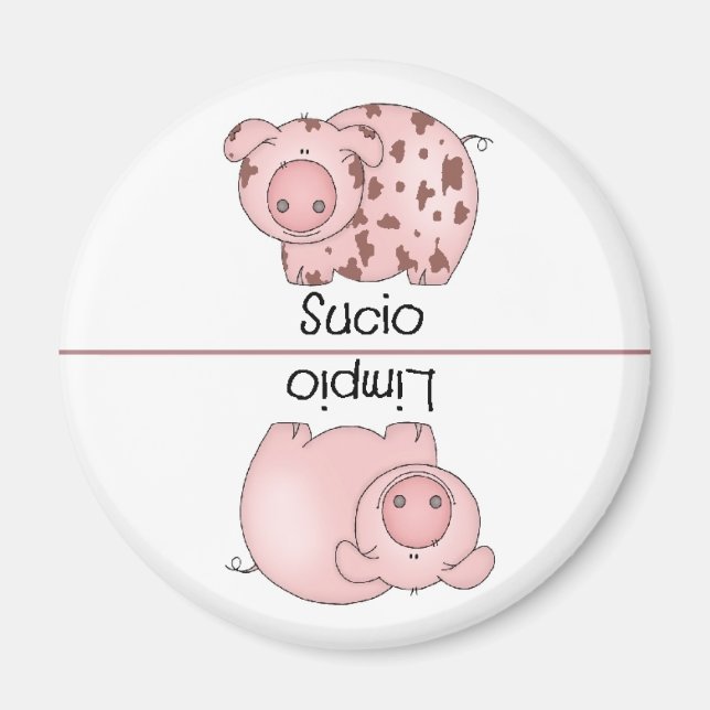 Imán de lavavajillas limpios de España (Frente)