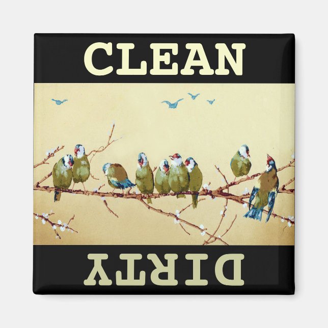 Imán de lavavajillas limpios/sucios (Frente)