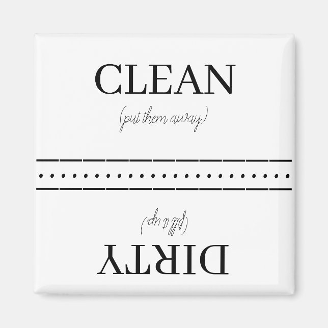 Imán de lavavajillas limpios/sucios (Frente)