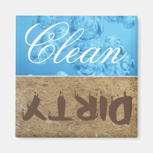 Imán de lavavajillas limpios/sucios