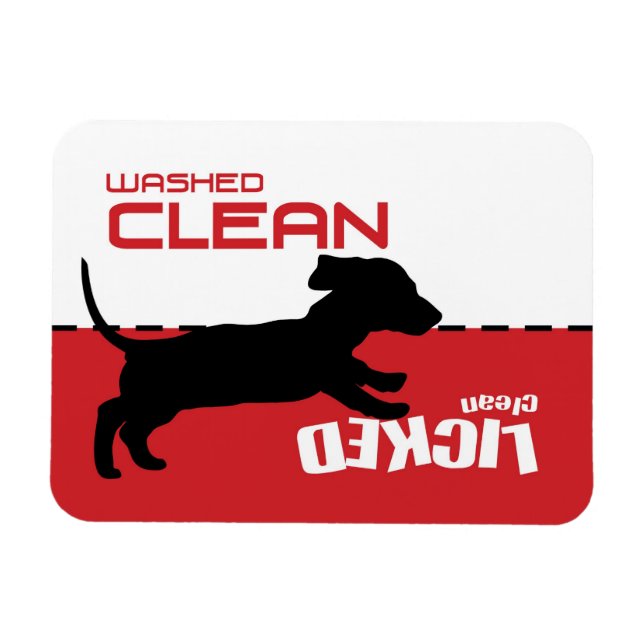 Imán de lavavajillas para cachorros de perro - Lam (Horizontal)