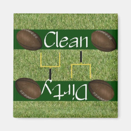 Imán de lavavajillas para el fútbol limpio o sucio