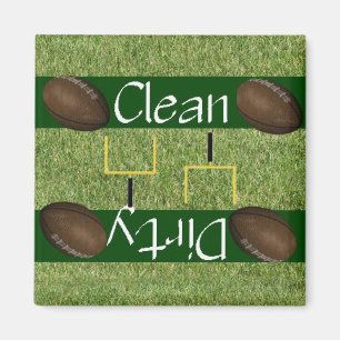 Imán de lavavajillas para el fútbol limpio o sucio