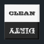 Imán de lavavajillas personalizado sucio y limpio<br><div class="desc">Imán de lavavajillas sucio/limpio. ¿Quién tiene tiempo para revisar cada día qué hay dentro del lavavajillas? Coloque este imán sencillo, elegante y moderno en su lavavajillas para que su vida sea fácil. Te dirá si los platos están sucios o limpios. Servirá como un recordatorio rápido cuando necesite ejecutar la máquina...</div>