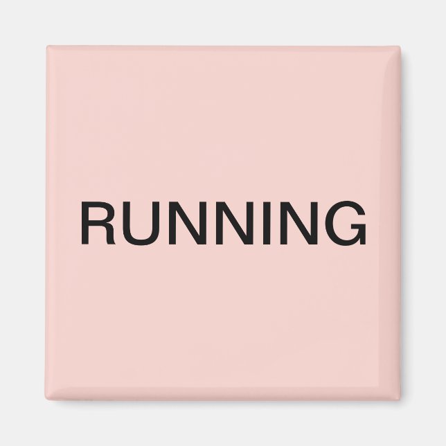 Imán de lavavajillas rosado en marcha (Frente)