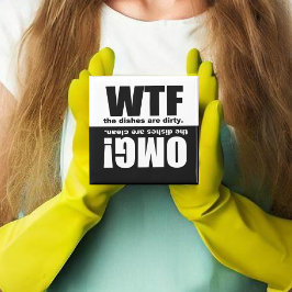 Imán de lavavajillas sucio limpio