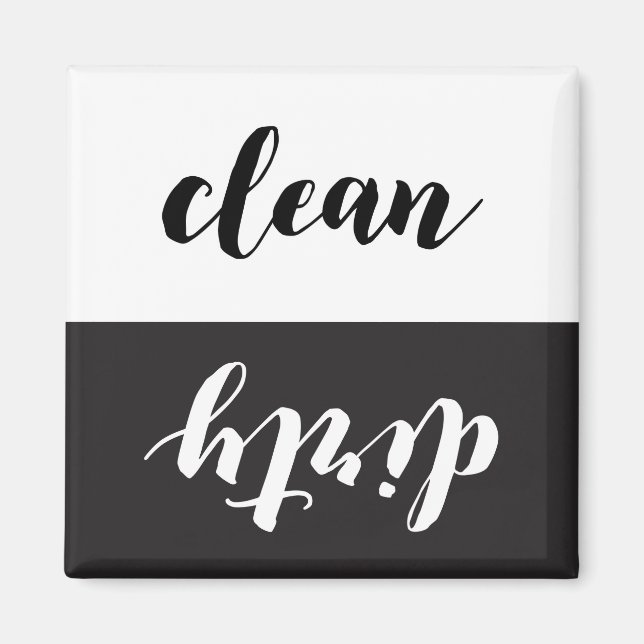 imán de lavavajillas sucio limpio y reversible (Frente)