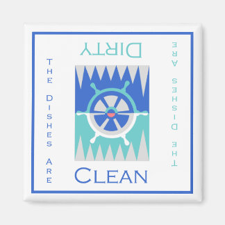 Imán de lavavajillas sucio o limpio náutico